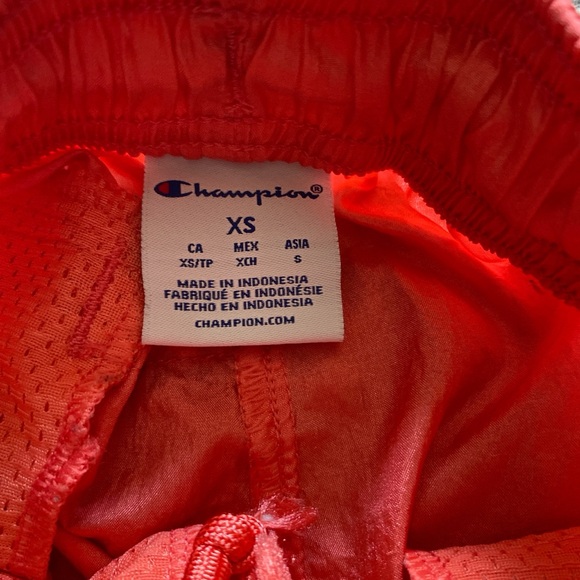 Orange/red deadstock Champion track pants with drawstring and pockets - Picture 3 of 5